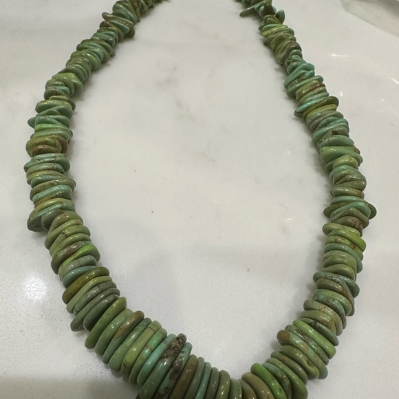 Vintage Green turquoise heishi necklace